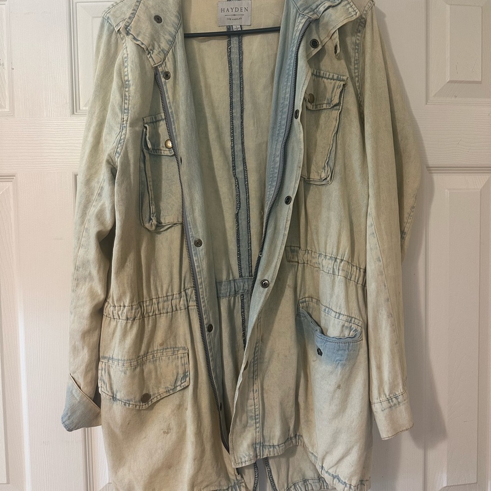 Hayden Blue Utility Jacket with Drawstring Waist